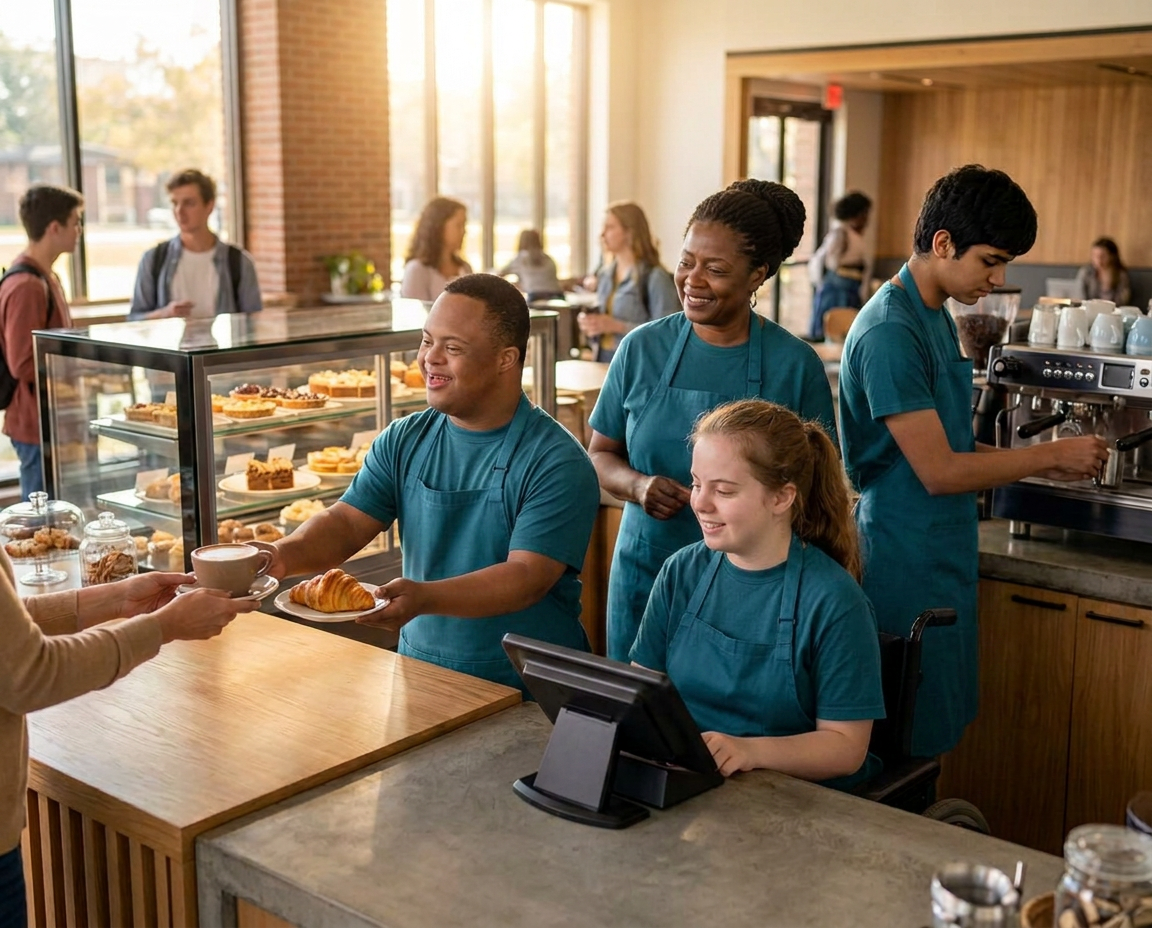 Students hosting visitors during a campus exploration day